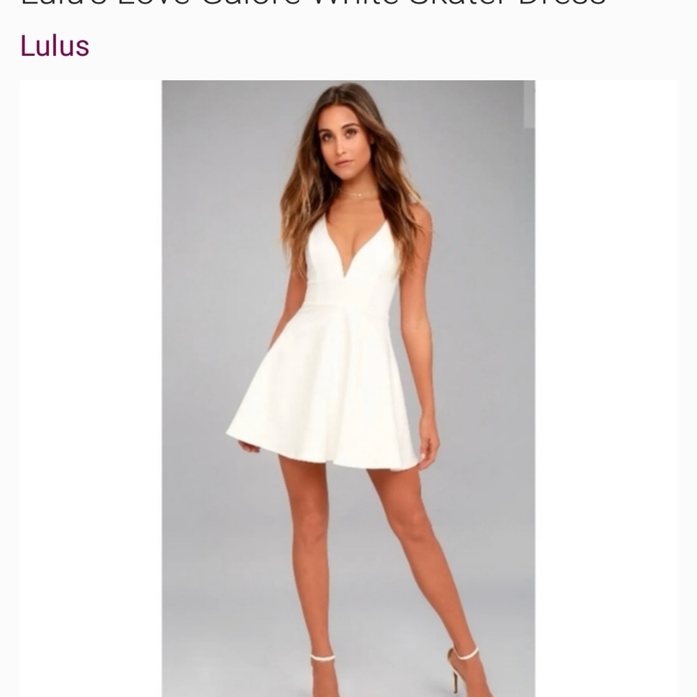 Lulu's Classic White Skater Mini Dress